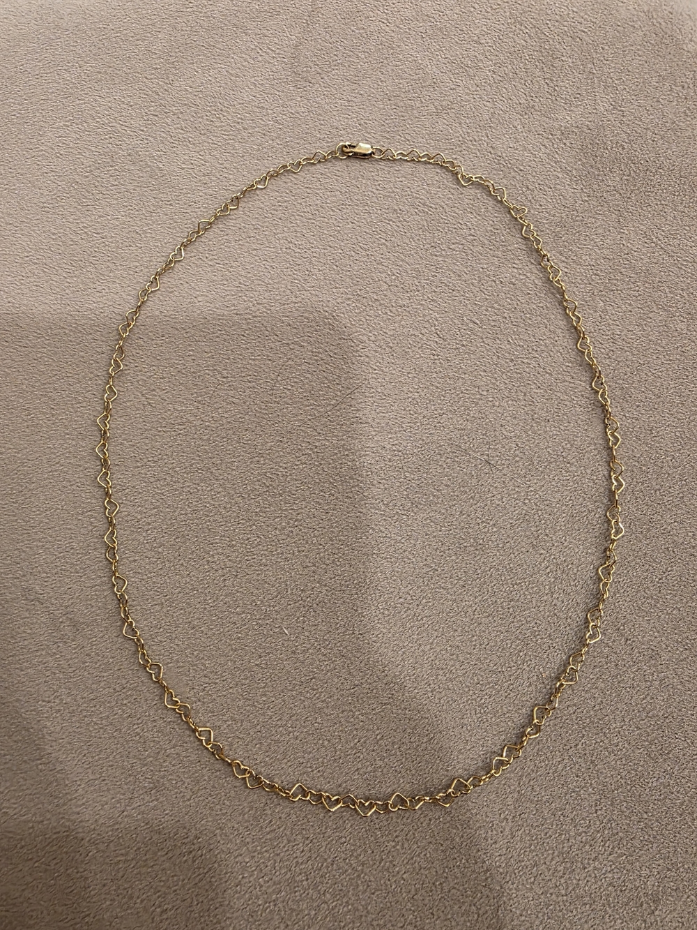 Gold Heart-Link Women's Necklace - Elegant Everyday Chain